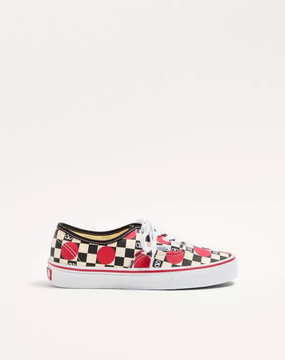 Valentino Valentino Garavani And Vans Low-Top Trainer In Fabric With VLogo Checkerboard Print And Polka Dot Detail - Image 1